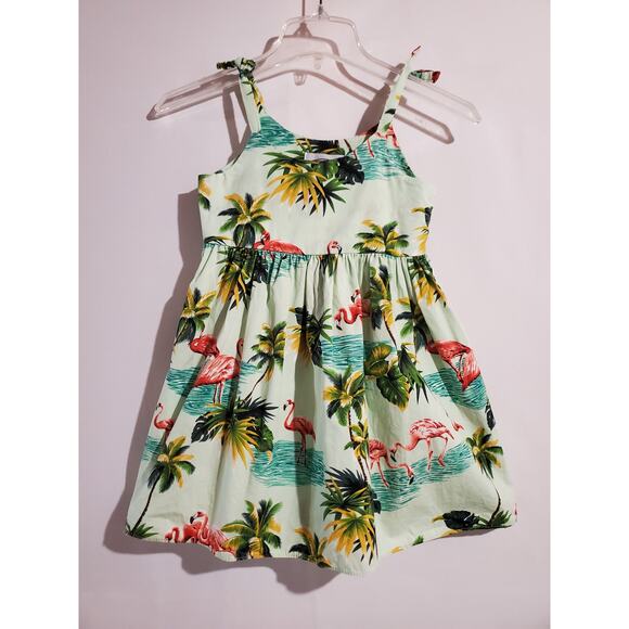 Vtg 90s Pacific Legend Hawaiian Tropical Mini Dress Babydoll Top Size 7/8 Island - Picture 1 of 7